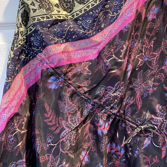 New! Free People Mira One Shoulder Bohemian Print Tunic Tank Top XS - Picture 6 of 7